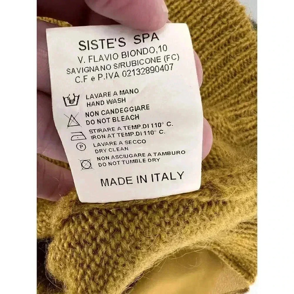 Siste's Made in Italy Gorgeous Mixed Fabric Design Mustard Yellow/Green XSMALL - Picture 10 of 10